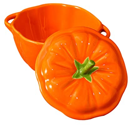 VOSAREA Bol Citrouille Pour Usage Domestique Récipient Alimentaire Céramique Bol à Deux Anses Vaisselle Artisanale