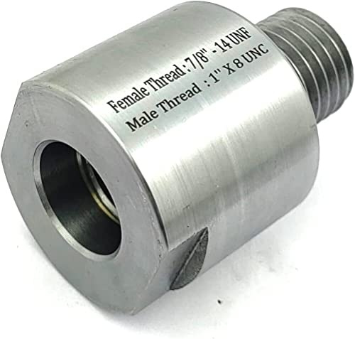 Woodworking Lathe Headstock Spindle Adapter ((MT 1 X 8 TPI TO FT 7/8 X 14 TPI))