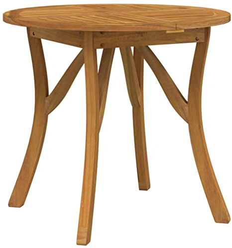 vidaXL Gartentisch Terrassentisch Tisch Esstisch Balkontisch Holztisch Gartenmöbel Beistelltisch Garten Terrasse Balkon Ø85cm Massivholz Akazie