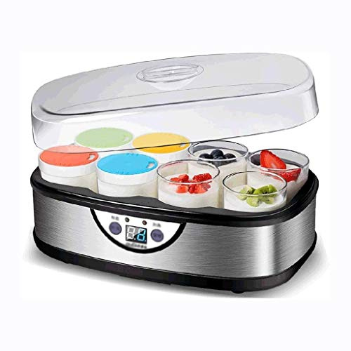 Home Yogurt Making Machine - Electric Yoghurt Maker, Yoghurt Maker Machine Stainless Steel with 8 Glass Jars, Homemade Fresh Yoghurt Maker