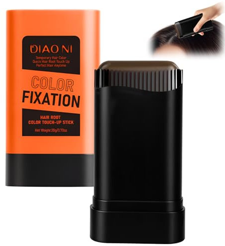 HaarfäRbekamm, HaarfäRbestift, Haar Concealer Grauhaarabdeckung, 2-In-1 Instant HaarfäRbestift Mit Integriertem, Wasser- Und SchweißFest FüR Graues Haar Instant Hair Stick (Braun)(3)