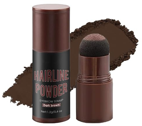 Root Cover Up Powder, Hairline Powder Dark Brown, Hair Root Colour Touch Up Instantly, Hair Roots Concealer Waterproof & Sweatproof, Grey Hair Cover Up For Women Men