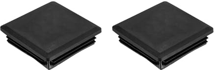 QUARKZMAN 2 Stück Quadratische Kunststoffstecker, 80x80mm Schwarz Quadratisch Stuhlbeinkappen, PE-Lamellenstopfen Rohrstopfen passen für 72-78mm Vierkantrohr Metallprodukte Stühle Regale
