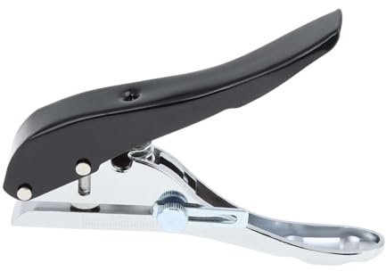 CAPASTEC Tragbare Lochstanze Für Papier, Karton, 10mm, Schwarz, 1 Stk | Für Papier, Karton, Basteln, Heim, Büro, 25 Blatt Kapazität, 200g Gewicht, 25mm Einführtiefe, 13x9,5x1,4cm, 4,3x1cm Feder