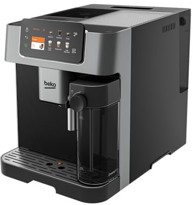 Beko Bean to Cup Coffee Espresso Machine CaffeExperto CEG7348X | WiFi Connected | Milk Jug | TFT Colour Touch Screen Panel | 18 Coffee Options | Cold Brew | Fully Automatic, Silver