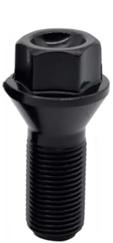 Ecrou Antivol, Goujon de Roue Lot de 4 boulons de Roue en Acier Noir Utilisation adaptée pour BMW X1, X2, X3, X4, X5, X6, E70, E71(S)