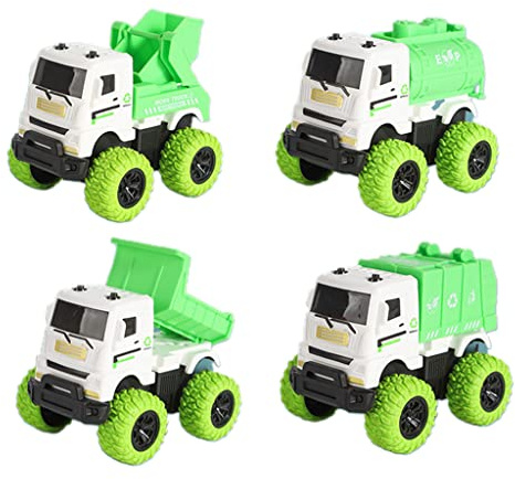 Oxxggkao Inertia Truck Model Sliding Car Toy Vehicle Construction Car Set Of 3/4Pieces Sandbox Toy For Kids Boys Girls Gift Pull Back Vehicles Baby Friction Model Cars For For Pull Back Vehicles