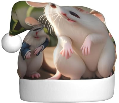 QAZWZML Cappello di Natale stampato per madre e bambino, cappello decorativo per feste di Natale, accessori di abbigliamento