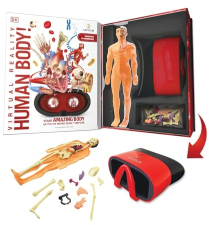 VR Box Set VR Box Set Human BodyIncludes 80 page DK interactive book, VR goggles, human anatomy model to build.