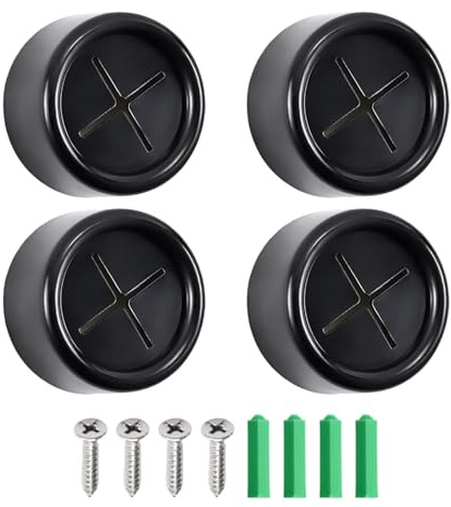 JWJDSAK Self-Adhesive Tea Towel Holders, 4 Pack - No Drill Wall Mount Hooks for Kitchen & Bathroom - Push in Suction Towel Rings, Rags Holder for Home