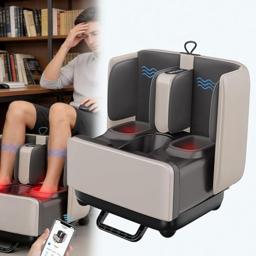 Appareil De Massage Pieds Shiatsu Avec Chaleur/Pétrissage/Compression/Vibration, Masseur De Pieds Et Mollets Avec Contrôle Par Application Chauffe-Pieds Sous Bureau Cadeau Hommes Femmes Noël