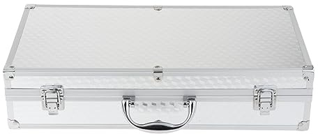 Qectial Mikrofonkoffer, Hartschalenkoffer Aus Schaumstoff, Instrumenten Mikrofonkoffer, Hartschalenkoffer für Live Übertragungen Und, Argent verlängern