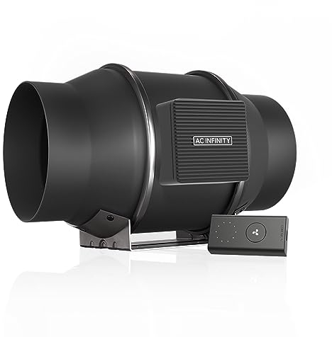 AC Infinity CLOUDLINE S6, Quiet 150mm Inline Duct Fan with Speed Controller - Ventilation Exhaust Fan for Heating Cooling Booster, Grow Tents, Hydroponics, 6-Inch