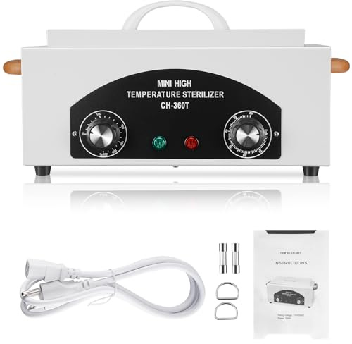 Soiiw Machine d'autoclave de stérilisateur à haute température 300W stérilisateur d'outil à ongles stérilisateur à chaleur sèche 1.5L équipement de salon pour outils métalliques avec poignée