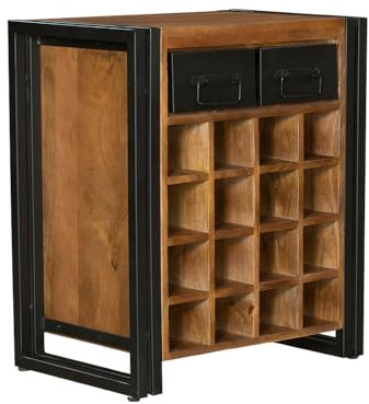 Barschrank Desna – 2 Schubladen und 16 Flaschenfächer Minibar