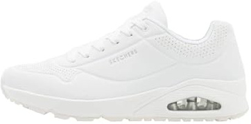 Skechers Men's Uno Stand on Air Sneaker, White Durabuck Mesh, 11 UK
