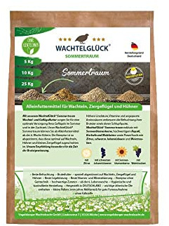 WachtelGlück® Sommertraum Wachtelfutter 25 Kg
