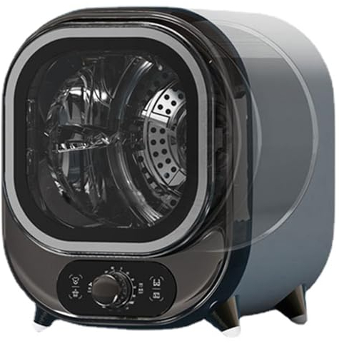 Qiang 450W Mini Sèche-Linge Portable 0,8Kg Seche Linge Electrique Séchoir Tambour en Acier Inoxydable Autoportant/sous Comptoir,pour Appartement,Dortoir,Electroplatedblue