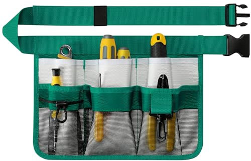winhunt Gardening Belt Tool Pouch, with Adjustable Waist Belt, Gardening Tool Waist Bag Belt for Electrician, Carpenter, Construction