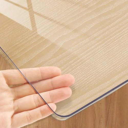 GYYFQH Tischfolie Nach Maß Transparent，Tischfolie Transparent 2mm/3mm，Tischdecke Transparent 200x100，Wasserdicht, Ölbeständig Und Verbrühungssicher Tischdecke(3mm,70×70cm)