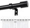 Joydeco Einstellbare Schwarz Gardinenstange Set 76cm-114cm Dekorative Vorhangstange mit Aluminium Endkappe für Duschraum Schlafzimmer Wohnzimmer DEY2A