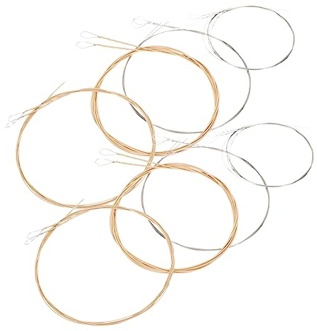 Toyvian Jeu de Cordes de Mandoline Remplacement Facile Surface Lisse en Acier Inoxydable Accessoires pour Mandoline Acoustique, 1 Set Professionnel