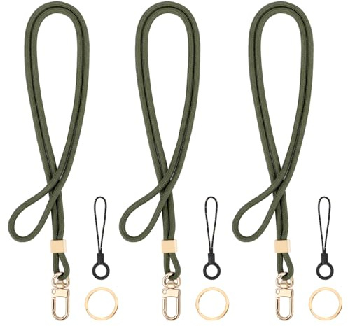Segus Schlüsselband mit Karabiner, 3 Stück Schlüsselband Lang, Lanyards mit Metall Karabinerhaken, für Id-Abzeichen, Schlüssel, Handy