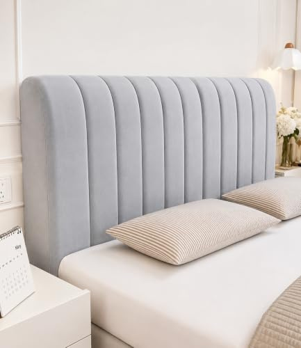 Hearda Bett Kopfteil Bezug, Gesteppt Bett Kopfteil Hussen, Staubdicht Bettkopfteil Husse, Verdickt All-Inclusive Bettkopfteil Bezug für Schlafzimmer
