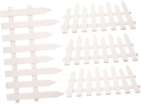 HOLIDYOYO 4pcs Garden Edging Border Decorative Picket Fence Small Fencing for Outdoor Garden
