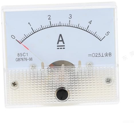 SPORTARC 85C1 Amperometro analogico a pannello, voltmetro, calibro GBT767698 DC 0-30V 50V 0-5A 10A con regolazione fine per misurazione elettrica accurata (0-30A)