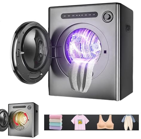 CHHMAELOVE Sèche-Linge 4 kg, Haute température et séchage Rapide, sèche-Linge entièrement Automatique avec Panneau de Commande Intelligent et Fonction UV, pour Maison, dortoir, Appartement Black