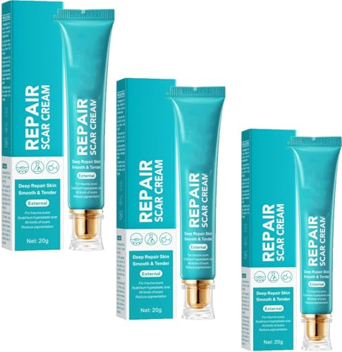 Crema de gel cicatricial avanzada scar cream,crema reparadora para cicatrices, mejora las cicatrices de estrías, cirugías y quemaduras,Suave Y Tierno Para Uso Externo, Zde Heridas, (3 Piezas)