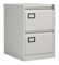 Office Hippo Bisley 2-Drawer Filing Cabinet - Goose Grey