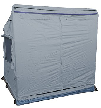 Prime Tech Heckzelt Anbauzelt Klappzelt 200x200x200 cm – Erweiterung zum Autodachzelt, grau