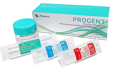 Menicon Progent Biweekly Contact Lens Cleaner - Removes Protein Deposits (1 Treatment)