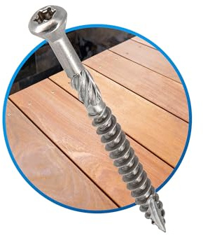 Diamwood - Seau de 400 vis terrasse INOX A2, tête réduite crantée, TX25, D. 5 x 50 mm + embout offert - 98000505402 - Diamwood