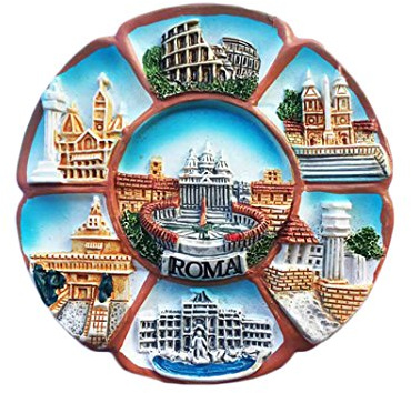 3D-Kühlschrankmagnet, Motiv: Rom, Roma, Italien, Reiseaufkleber, Souvenirs, Kunstharz, Dekoration für Zuhause und Küche, Roma, Italien, Kühlschrankmagnet aus China