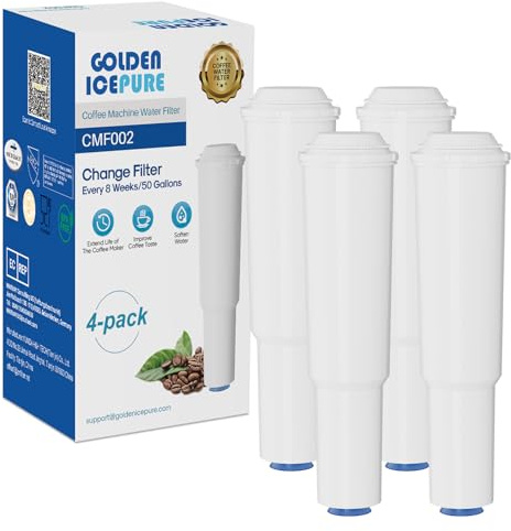 GOLDEN ICEPURE Kaffeefilter Kompatibel mit Jura White 60209 68739 62911, einschließlich verschiedener Modelle von Nespresso 4 Stück (Rechnung verfügbar)