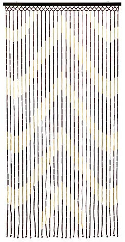 JVL Provence Hanging Wooden Beaded Door Curtain, Arrows