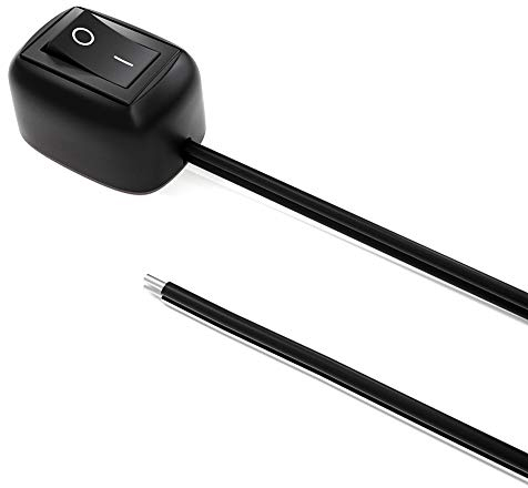 Jtron Auto DIY Wassertropfenform Schalter Aus/Ein DC 12V AC 250V/6A 125V/10A 12V Oberflächenmontage für Nebelscheinwerfer, Tagfahrlicht, LED-Lichtleiste usw. (Kabel: 19,6 Zoll)