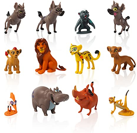 Gxhong The Lion King Mini Figuren Set, Jungle kuchendeko Wald Tiere Tortendeko Zoo Safari Party Cake Decorations Dschungel Cupcake Topper, für Baby Geburtstag Party Kuchen Dekoration Supplies