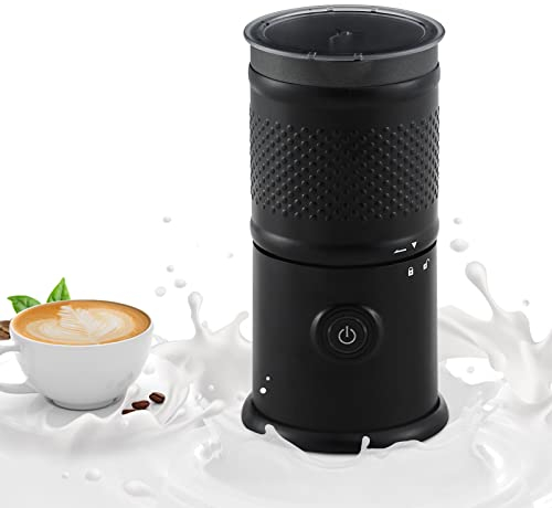 CLIPOP Milk Frothers Electric Milk Steamer for Coffee, Hot Chocolates Maker, Latte, Cappuccino, 3 in1 Automatic Milk Frother Machine Cold/Hot Frothing and Milk Heating, 300ml 450W(Black)