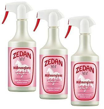 RL24 Zedan - Mähnenspray für Pferde | für seidigen Glanz & Kämmbarkeit | Schweifspray für Pferde | Pflege mit Provitamin B5 & natürlichem Vitamin E | 3 x 750 ml Spray (3er Set)