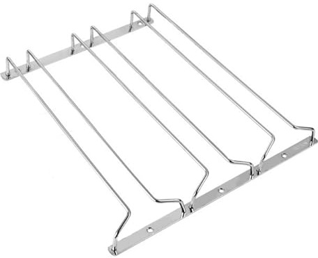 Stemware Rack,Wire Wine Glass Hanger Rack,under Cabinet Wine Glass Rack with Screws,Storage Rack Organizer for Bar Kitchen (Color : 40cm(16inch), Size : 3 rows)