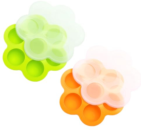 2 pieces Bac a Glacon pour bebe Puree, 14x40ml Compartiment Congelateur Silicone pour Bebe Puree Diversification Moule