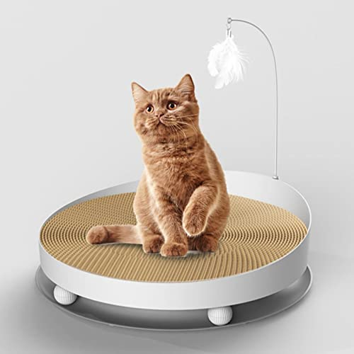 Kratzpappe für Katzen Katzenkratzbrett verschleißfestes Nicht abblätterndes Katzenkratzbrett rundes Katzenkratznest widerstandsfähig gegen kratzende Katzen Katzenspielzeug (Size : S)
