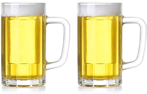 OZLMBERN Bicchiere da vino con manico estivo Bicchiere da birra artigianale Bicchiere per uso domestico Bicchiere di grande capacità Bicchiere da birra alla spina addensato