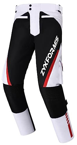 Zyxformis Pantalones Moto Hombre con Proteger Almohadillas, Impermeable a Prueba de Viento Motocicleta Pantalones protección con Forro Interior Desmontable