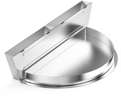 onlyfire Gocciolatoio con Serbatoi d'Acqua Rimovibili e Divisorio in Carbone per Weber 57 cm Griglia a Carbonella Kettle, Vaschetta Raccogli Grasso in Acciaio Inox per Barbecue e Affumicatura