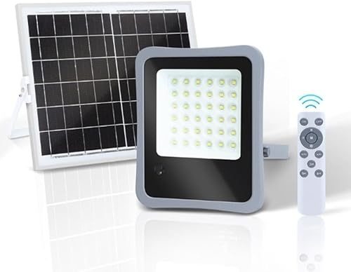 WatioWave Lámpara LED solar 200W 1600lm 6500K IP65 para iluminación exterior y eficiencia energética.